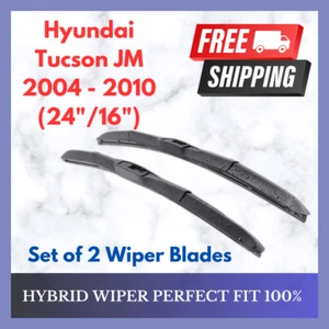 Hybrid Wiper Front Set For Hyundai Tucson JM 2004-2010 - Picture 1 of 6