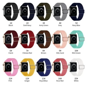 Scrunchie Strap For Apple watch band iWatch 7 SE 6 5 4 3 2 Elastic Nylon Loop - Imagen 1 de 34