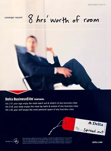 DELTA AIRLINES — BUSINESSELITE BUSINESS ELITE INTERNATIONAL — ANUNCIO IMPRESO ORIGINAL 2001 - Imagen 1 de 1