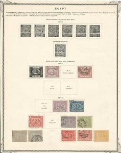 COLECCIÓN DE ESTAMPILLAS EGIPCIO 1867-1892, INCL. FRANQUEO 1888 ADEUDADO 5p Gris Como Nuevo (CAT £200) - Imagen 1 de 4