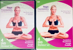 Yoga Foundations Daily Workout Set 4 DVDs NEW Sealed With Slipcover - Picture 1 of 2