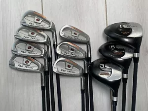 Spalding Pro Impact Irons 3-9/ 1,3 & 5 Driver Wood Firm Flex Spalding Pro Shafts - Picture 1 of 18