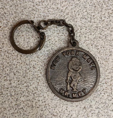 NEW YORK METS Mascot The Original Mr Met Key Chain Key Ring SHEA STADIUM NY RARE - Image 1 of 4