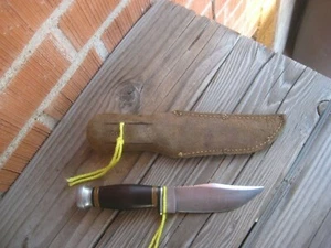 1930s Vintage 4" Blade ** CASE TESTED XX *** Carbon Hunting Knife & Sheath USA - Picture 1 of 13