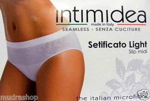 SLIP DONNA MIDI INTIMIDEA COLORE BIANCO NERO TG S/M M/L L/XL -311749 - Picture 1 of 1
