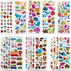 3D Stickers for Kids & Toddlers 500+ Puffy Stickers Variety Pack for Scrapbookin - Picture 1 of 8