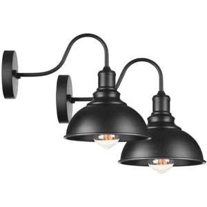 Retro Industrial Wall Sconce Gooseneck Barn Wall Lamp Metal Light Fixture Indoor - Picture 1 of 9