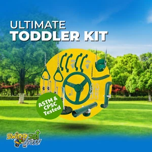 JUEGO DE COLUMPIO COSAS ULTIMATE KIT NIÑO VERDE patio fuerte asiento accesorios 0259 - Imagen 1 de 8