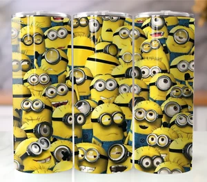 Minions 20oz Insulated Tumbler with Straw - Stainless Steel Mug - Picture 1 of 8