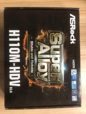 Brand-new ASRock H110M-HDV R3.0 Motherboard MATX LGA1151 H110 DDR4 VGA Tested - Image 1 of 4