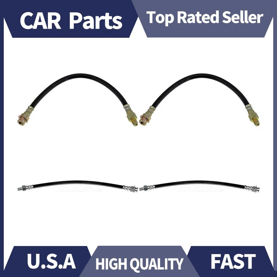 Línea de freno de manguera hidráulica de freno delantero trasero Dorman 4 piezas para Dodge 880 1963-1965 Foto 1 de 4