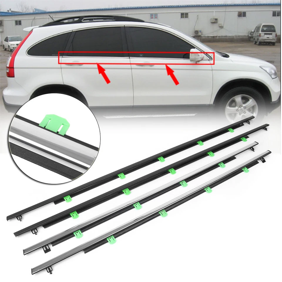 Outside Window Moulding Trim Weatherstrip Seal Belt For Honda CR-V 2007-2011 10 - Image 1 of 4