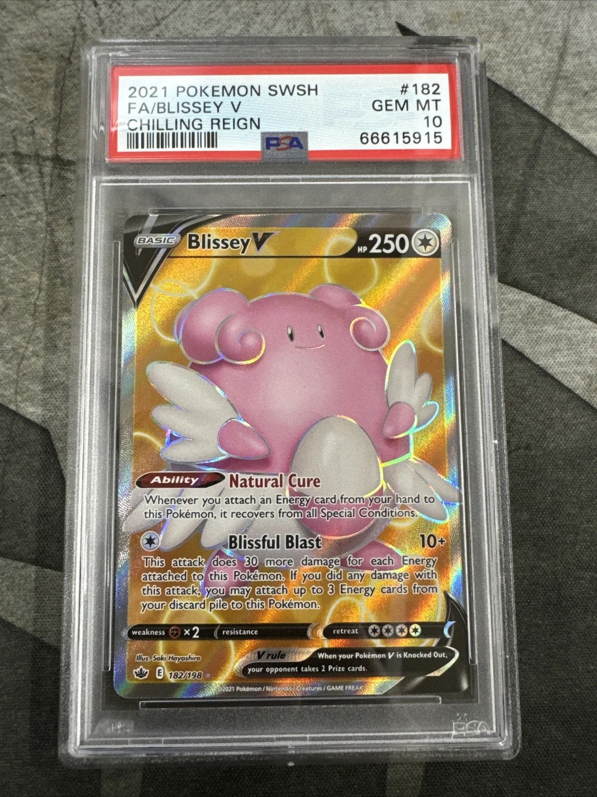 Blissey V 2021 Sword & Shield Chilling Reign 182/198 Holo (Full Art