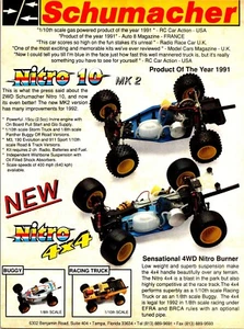 Schumacher Nitro 4x4 Vintage Print Ad Wall Decor MK 2 Buggy Racing Truck - Picture 1 of 1