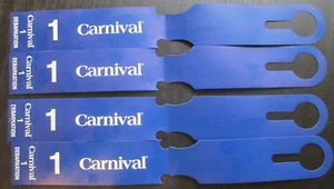 Carnival Cruise Line Luggage Tags Debarkation #1 (Lot Of 4) - New - Picture 1 of 1