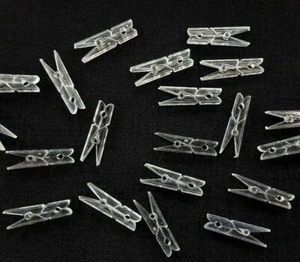 Abrazaderas de resorte de plástico transparente con clip para ropa de plástico transparente para calcetines, camisas 20 piezas - Imagen 1 de 4