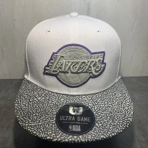 LA Lakers Hat Ultra Game Snapback White/Gray Cement Textured OSFA NWT H30 - Picture 1 of 8