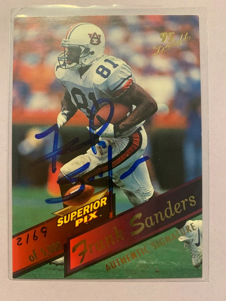 A7292 - 1995 Superior Pix Autographs #62 Frank Sanders/5000 - Image 1 of 1