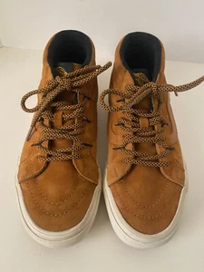 Vans Sk8 Hi MTE Shoes Men Size 7 Women 8.5 Gold/Gold Sneakers Hiking Scotchguard - Picture 1 of 12