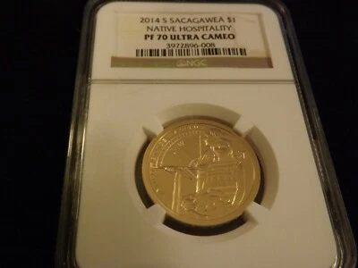 2014-S     Sacagawea   Native Hospitality        NGC PF 70 Ultra Cameo - Image 1 of 2