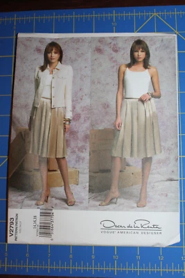Vogue Pattern Oscar dela Renta #V2793 Size 8,10,12 Misses Jacket & Skirt - Image 1 of 2