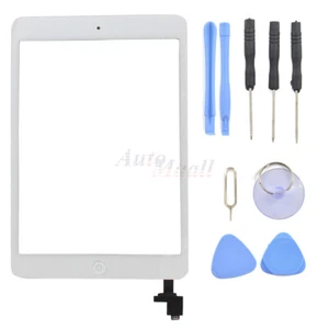 White Touch Screen Glass Digitizer Replacement+ IC+Home Button for iPad Mini 1 2 - Picture 1 of 11