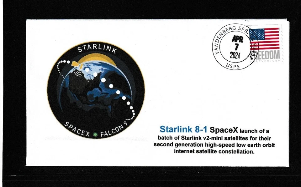 SpaceX Starlink 8-1 Launch Cover - Only 3 Covers Made - Image 1 of 1