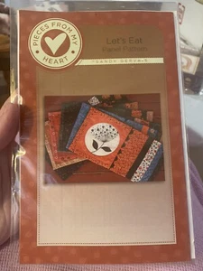 Pieces from my Heart "Let's Eat Panel Pattern" #468 Quilted Placemats Pattern - Picture 1 of 2