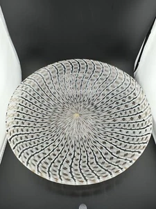 Vintage Murano Venetian Fillligrana Fratelli Toso Centerpiece Bowl W/ Label - Picture 1 of 7