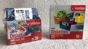 Disquetes Imation 3,5" - Rainbow - IBM Formatted 2 HD 1,44 Mb - 36 en total - Imagen 1 de 8