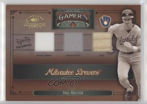 2005 Donruss Timeless Treasures Home & Road Triple Relics /100 Paul Molitor HOF
