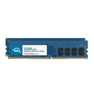 OWC 64GB (2x32GB) DDR4 3200MHz 2Rx8 ECC Unbuffered UDIMM 288pin Memory RAM - Picture 1 of 7