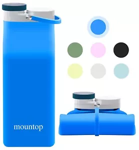 Collapsible Water Bottle Portable Food Grade Silicone Foldable Travel Reusable L - Picture 1 of 6