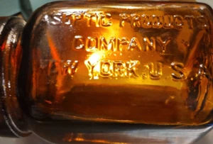 Septic Products New York Drogist? Braunglas mit Glasdeckel & Drahtverschluss - Bild 1 von 20