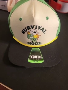 Minecraft Survival Mode Design Flat Bill Youth Snapback OSFM Hat - Picture 1 of 4