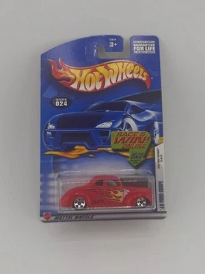 Ford 1937 cupé rojo diecast con llamas escala 1:64 Hot Wheels Foto 1 de 2