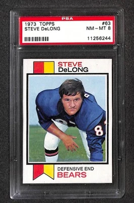 1973 TOPPS #63 STEVE DELONG PSA 8 NM-MT 11256244  - Image 1 of 3