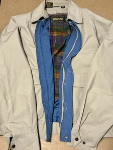 Chaqueta de bombardero Haggar vintage para hombre flexión media aislante forro extraíble a cuadros - Imagen 1 de 13