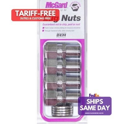Mcgard 61007, Set of 4 Chrome Steel Lug Nut 12Mm X 1.50 Std Shank Racing (4)  - Image 1 of 4