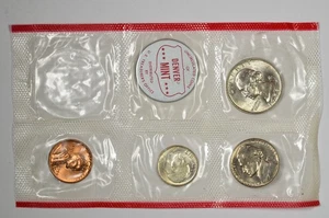 1959 D BU US Mint Set Coins 1C 5C 10C 25C in Mint Cellophane - Picture 1 of 2
