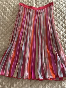 MISSONI Multi-Color Striped Pink Red Fushia Knit Skirt Size US 10 from Neiman's - Imagen 1 de 10