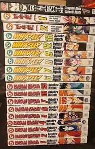 mixed manga lot Collection Rurouni Kenshin, Whistle, Yu-Gi-Oh, Deathnote  - Picture 1 of 4