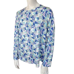 Chico's UPF Damen Langarm Blütenblätter Blumendruck Oberteil (M) - Bild 1 von 5