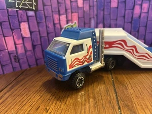 Tonka Semi Hauler With Lowboy Trailer Diecast Red White And Blue 812735-A-4 - Picture 1 of 5