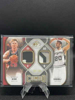 Manu Ginóbili/Steve Kerr 2009-10 SP Juego Usado Parche Combo Materiales/99 Foto 1 de 2