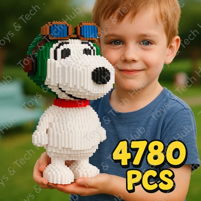Juego de bloques de construcción grandes 4780 piezas Peanuts Snoopy, ladrillos modulares educativos  Foto 1 de 4