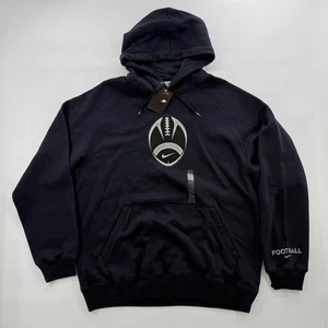 Vintage Neu mit Etikett Nike Silver Tag Hoodie XL Fußball Logo schwarz Pullover Sweatshirt - Bild 1 von 8