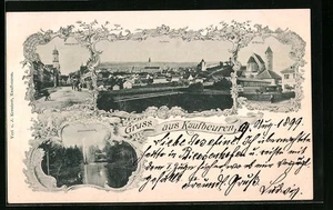 Kaufbeuren, Ansichtskarte, Ortsansicht, Marktplatz, St. Blasius, Jordanweiher - Picture 1 of 2