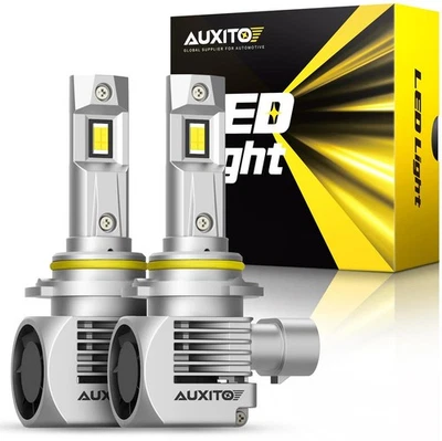 Auxito 9005 HB3 LED Headlight Bulbs 6000K Xenon White High Beam 200W Bright EAK - Image 1 of 4