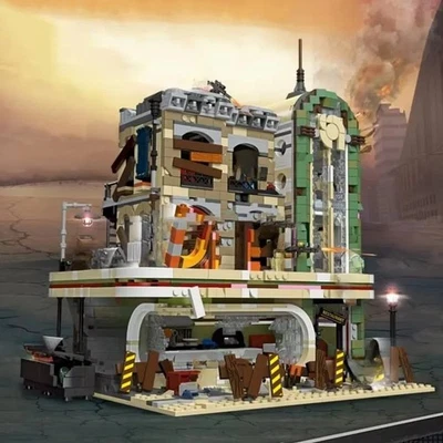 MOC Downtown Diner Restaurant Doomsday Series building blocks birthday Xmas gift - Image 1 of 4